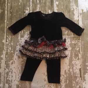 Isobella& Chloe black and red formal dress set